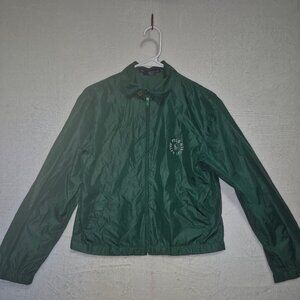 Vintage Polo Ralph Lauren Green Nylon Windbreaker Jacket Sz S 90s Y2K Preppy